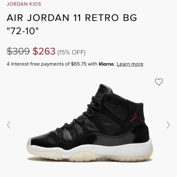 Air Jordan 11 Retro BG 72-10’s GS 4.5Y (US woman’s size 6) DS - Picture 9 of 11